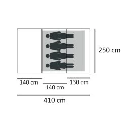 CampFeuer Zelt Smart Für 4 Personen | Schwarz / Blau / Grau, 2000 Mm Wassersäule 13 CampFeuer Zelt Smart Für 4 Personen | Schwarz / Blau / Grau, 2000 Mm Wassersäule -Camping Store 1510 tunnelzelt bild10 2000px 1280x1280 1