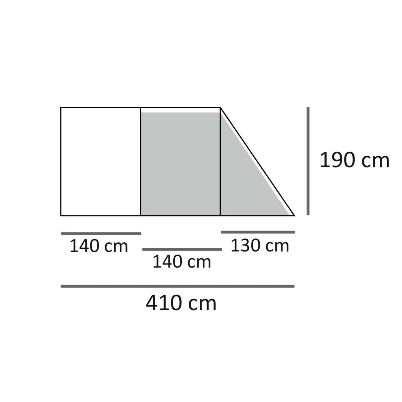 CampFeuer Zelt Smart Für 4 Personen | Schwarz / Blau / Grau, 2000 Mm Wassersäule 6 CampFeuer Zelt Smart Für 4 Personen | Schwarz / Blau / Grau, 2000 Mm Wassersäule – Bild 4