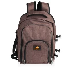 CampFeuer Picknickrucksack 32-teilig, Picknickset Für 4 Personen, Braun Meliert, Freizeitrucksack -Camping Store BAG7C Picknickrucksack Bild4 2000px 1280x1280