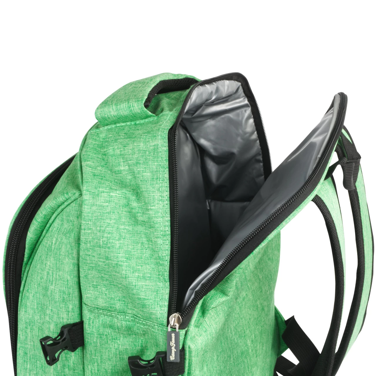 CampFeuer Picknickrucksack 32-teilig, Picknickset Für 4 Personen, Mintgrün Meliert, Freizeitrucksack 6 CampFeuer Picknickrucksack 32-teilig, Picknickset Für 4 Personen, Mintgrün Meliert, Freizeitrucksack – Bild 4