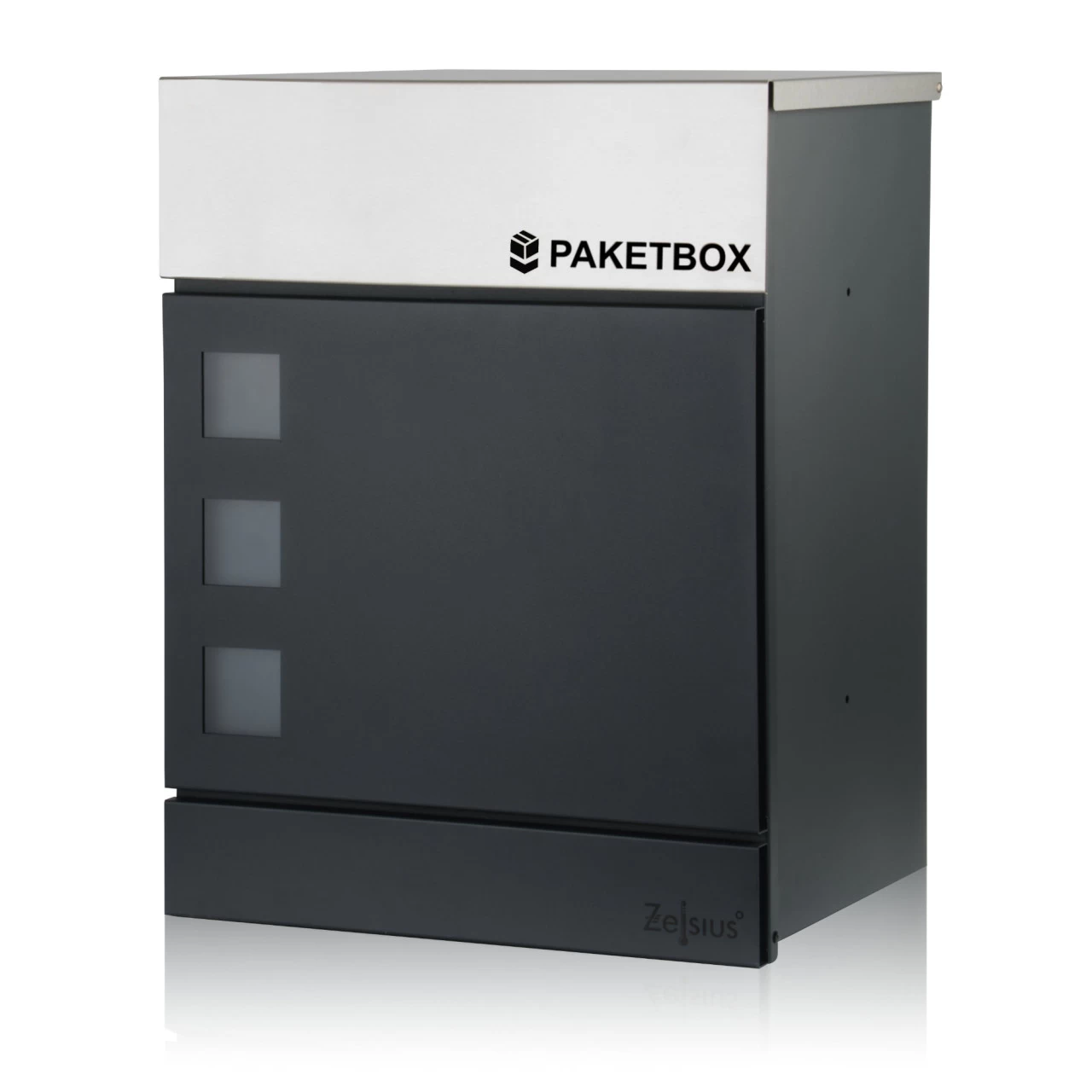 Zelsius Briefkasten-Set Mit Briefkasten Jordan Und Briefkastenständer, RAL 7016, Mit Rückholsperre 4 Zelsius Briefkasten-Set Mit Briefkasten Jordan Und Briefkastenständer, RAL 7016, Mit Rückholsperre – Bild 2