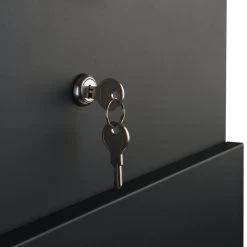 Zelsius Briefkasten Jordan Mit Paketfach, Pulverbeschichteter Stahl, RAL7016 Anthrazit, Edelstahl -Camping Store BK34 Paketbriefkasten Bild4 2000px 1280x1280