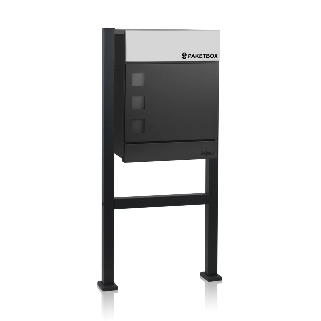 Zelsius Briefkasten-Set Mit Briefkasten Jordan Und Briefkastenständer, RAL 7016, Mit Rückholsperre 3 Zelsius Briefkasten-Set Mit Briefkasten Jordan Und Briefkastenständer, RAL 7016, Mit Rückholsperre