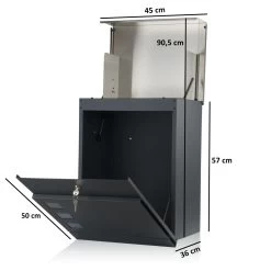 Zelsius Briefkasten-Set Mit Briefkasten Jordan Und Briefkastenständer, RAL 7016, Mit Rückholsperre 13 Zelsius Briefkasten-Set Mit Briefkasten Jordan Und Briefkastenständer, RAL 7016, Mit Rückholsperre -Camping Store BK34 Paketbriefkasten Massbild 2000px 1280x1280 1