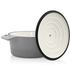 BBQ-Toro Cocotte | 4,0 Liter - Ø 24 Cm | Gusseisen, Emailliert, Grau 11 BBQ-Toro Cocotte | 4,0 Liter - Ø 24 Cm | Gusseisen, Emailliert, Grau -Camping Store CO01g cocotte bild6 2000px 1280x1280