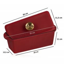 Mahlzeit Gusseisen Bräter Mit Deckel Emailliert, 3 Liter, Dark Cherry, Schmortopf, Bratentopf -Camping Store DOSQ3Er dutch oven braeter emailliert Massbild 2000px 1280x1280