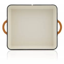 Mahlzeit Gusseisen Bräter Emailliert | 10,8 Liter | Sunny Orange | Bräter 2in1 Mit Bratpfanne -Camping Store DOSQEo dutch oven braeter emailliert bild3 2000px 1280x1280