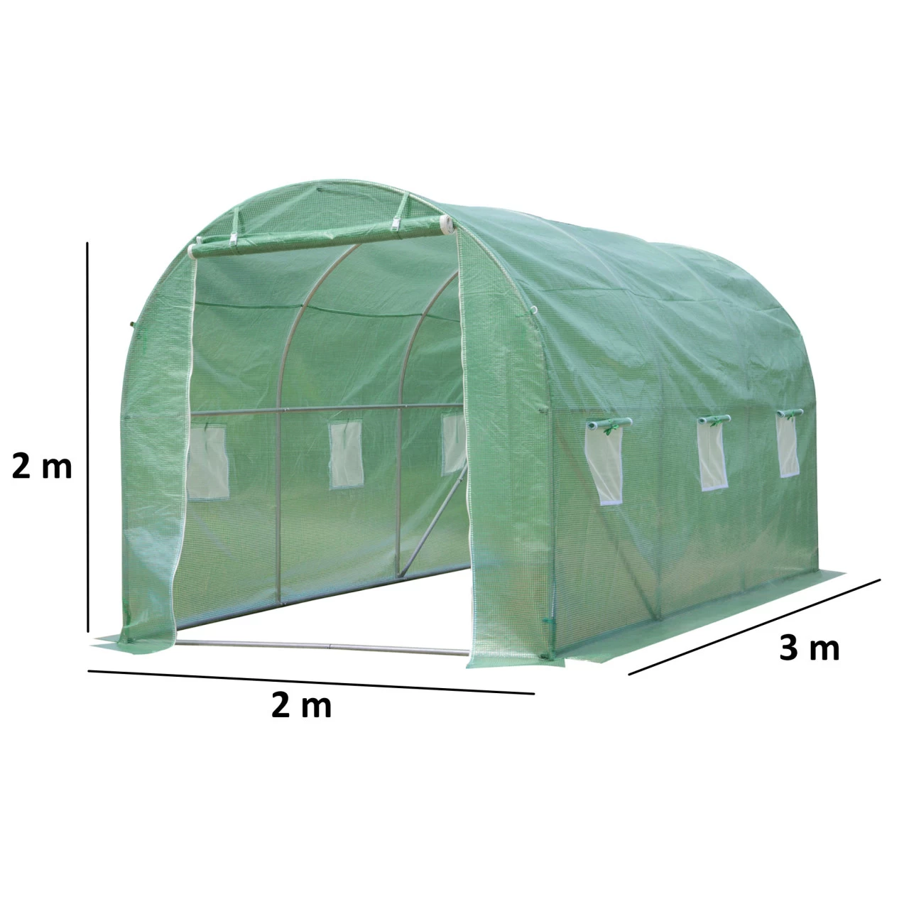 Zelsius Foliengewächshaus (L) 3 X (B) 2 X (H) 2 M, Stabiles Tomatengewächshaus, Folienzelt 4 Zelsius Foliengewächshaus (L) 3 X (B) 2 X (H) 2 M, Stabiles Tomatengewächshaus, Folienzelt – Bild 2