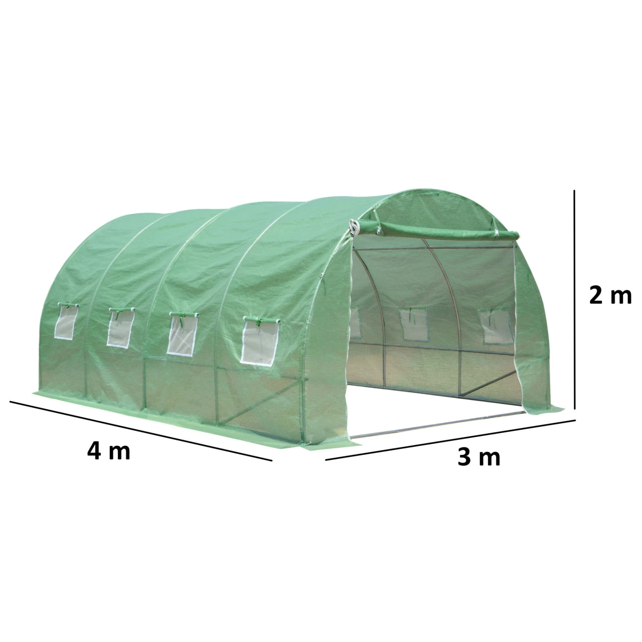 Zelsius Foliengewächshaus (L) 4 X (B) 3 X (H) 2 M, Stabiles Tomatengewächshaus, Folienzelt 4 Zelsius Foliengewächshaus (L) 4 X (B) 3 X (H) 2 M, Stabiles Tomatengewächshaus, Folienzelt – Bild 2
