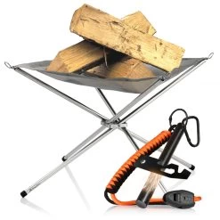 CampFeuer Feuerstahl Set Mit Feuerstahl Mit Feuerstarter Und Mobiler Feuerstelle