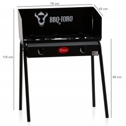 BBQ-Toro Gas Grilltisch Mit Windschutz | Gusseisen Gaskocher 2 Brenner | 12 KW 11 BBQ-Toro Gas Grilltisch Mit Windschutz | Gusseisen Gaskocher 2 Brenner | 12 KW -Camping Store GAKO3 gaskocher bild4 neu 2000px 1280x1280