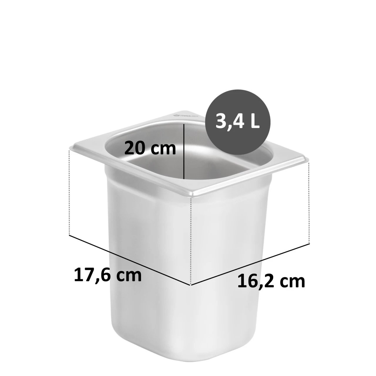 Mahlzeit GN Behälter 1/6, Höhe 200 Mm, Edelstahl Gastronomiebehälter, Geeignet Für Chafing Dishes 4 Mahlzeit GN Behälter 1/6, Höhe 200 Mm, Edelstahl Gastronomiebehälter, Geeignet Für Chafing Dishes – Bild 2