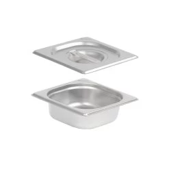 Mahlzeit GN Behälter 1/6 Mit Deckel, Höhe 65 Mm, Edelstahl Wärmebehälter, Geeignet Für Chafing Dish