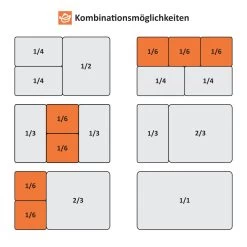 Mahlzeit GN Behälter 1/6 Mit Deckel, Höhe 100 Mm, Edelstahl Wärmebehälter, Geeignet Für Chafing Dish -Camping Store GN kombinationsuebersicht gastronormbehaelter 16 2000px 2 1280x1280 2