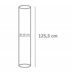Zelsius Glasröhre | Ø 10 X (H) 125,5 Cm | Ersatzglas Glaszylinder Feuerrohr -Camping Store Glas1 massbild 2000px 1280x1280
