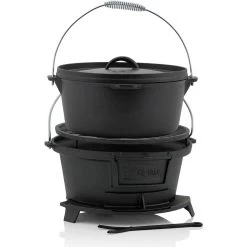 BBQ-Toro Gusseisen Grilltopf Mit Grillrost | 32 X 33 X 18 Cm | Hibachi Style -Camping Store HIBA2 hibachi Bild5 2000px 1280x1280