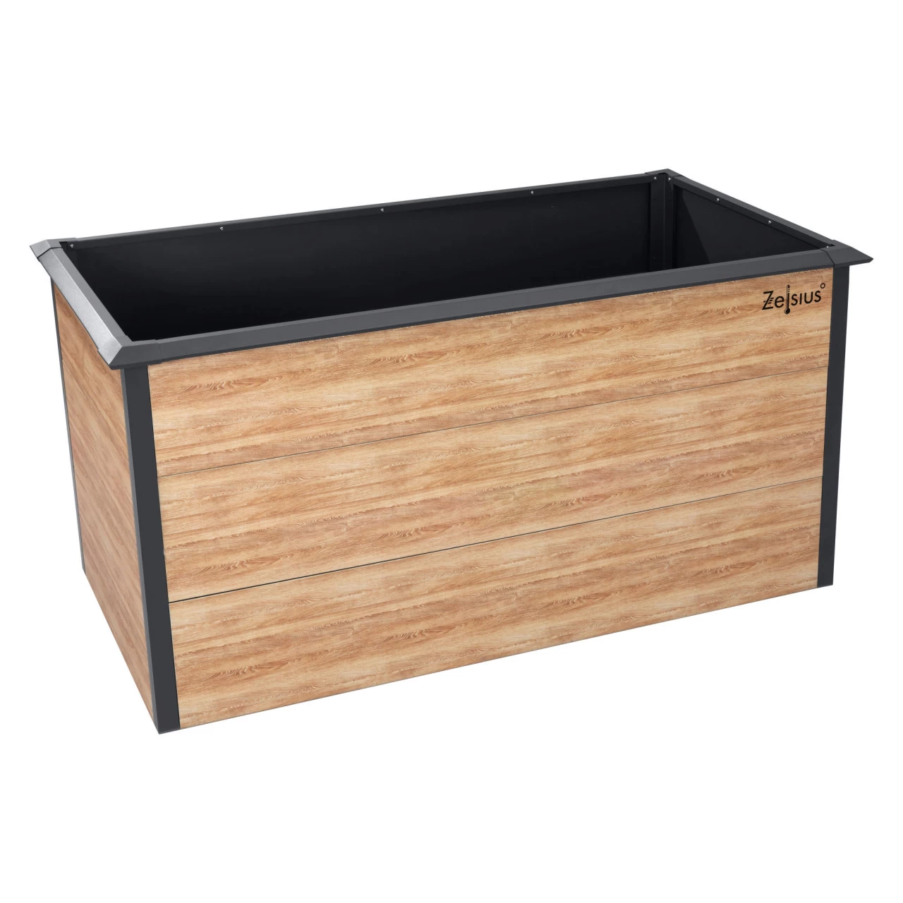 Zelsius Hochbeet Für Garten, 150 X 75 X 77 Cm, Holzoptik | Anthrazit RAL 7016 | Terrasse Oder Balkon 3 Zelsius Hochbeet Für Garten, 150 X 75 X 77 Cm, Holzoptik | Anthrazit RAL 7016 | Terrasse Oder Balkon