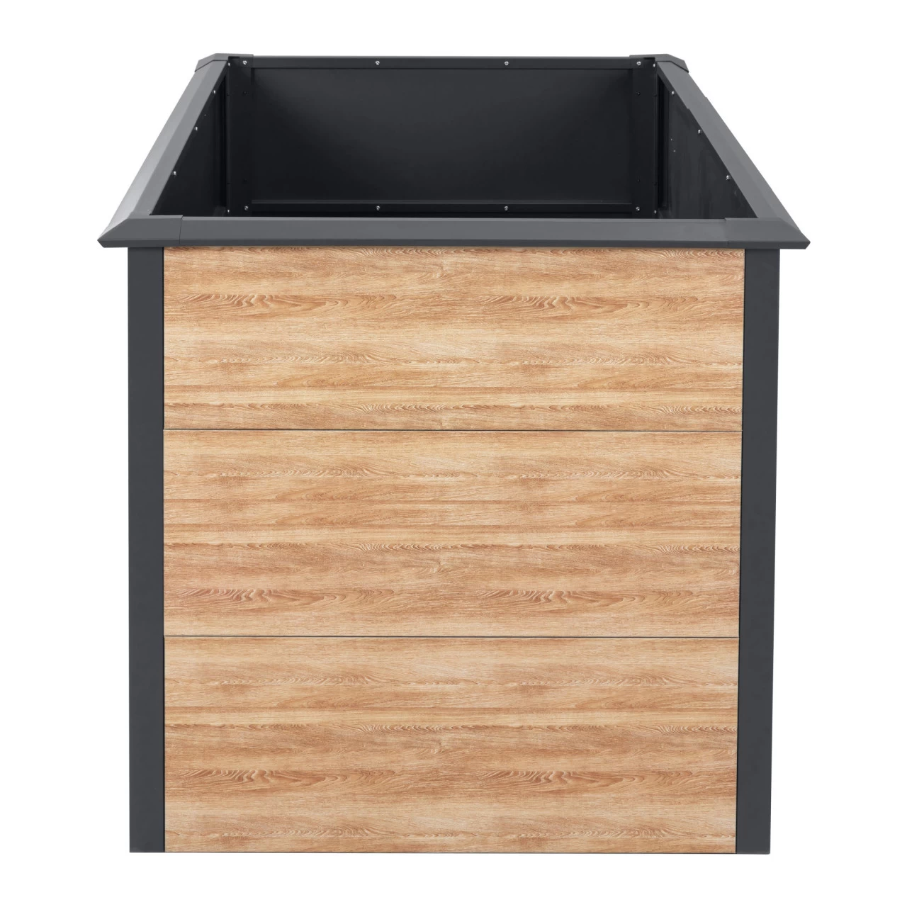 Zelsius Hochbeet Für Garten, 150 X 75 X 77 Cm, Holzoptik | Anthrazit RAL 7016 | Terrasse Oder Balkon 9 Zelsius Hochbeet Für Garten, 150 X 75 X 77 Cm, Holzoptik | Anthrazit RAL 7016 | Terrasse Oder Balkon – Bild 7