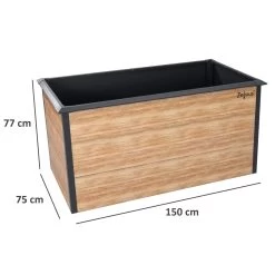 Zelsius Hochbeet Für Garten, 150 X 75 X 77 Cm, Holzoptik | Anthrazit RAL 7016 | Terrasse Oder Balkon 16 Zelsius Hochbeet Für Garten, 150 X 75 X 77 Cm, Holzoptik | Anthrazit RAL 7016 | Terrasse Oder Balkon -Camping Store HOBE2H hochbeet massbild 2000px neu 1280x1280