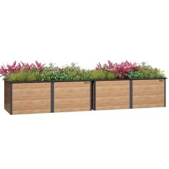 Zelsius Hochbeet Für Garten, 200 X 100 X 77 Cm, Holzoptik | Anthrazit RAL 7016 | Terrasse Oder Balko -Camping Store HOBE3H 1 1280x1280