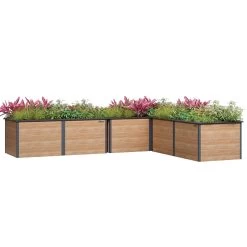Zelsius Hochbeet Für Garten, 200 X 100 X 77 Cm, Holzoptik | Anthrazit RAL 7016 | Terrasse Oder Balko -Camping Store HOBE3H 2 1280x1280