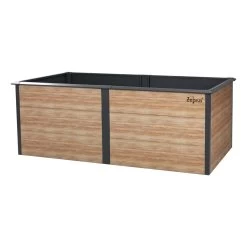 Zelsius Hochbeet Für Garten, 200 X 100 X 77 Cm, Holzoptik | Anthrazit RAL 7016 | Terrasse Oder Balko -Camping Store HOBE3H hochbeet bild4 2000px neu 1280x1280