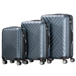 Zelsius Koffer Set 3 Stück, Anthrazit, ABS Hartschalenkoffer Mit Zahlenschloss Und Innen Trennwand -Camping Store LUG1 Set3A Bild2 2000px 1280x1280