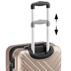 Zelsius Koffer Set 3 Stück, Champagner, ABS Hartschalenkoffer Mit Zahlenschloss Und Innen Trennwand -Camping Store LUG1 Set3C Bild11 2000px 1280x1280