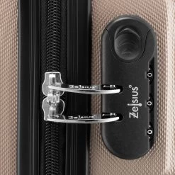 Zelsius Koffer Set 3 Stück, Champagner, ABS Hartschalenkoffer Mit Zahlenschloss Und Innen Trennwand -Camping Store LUG1 Set3C Bild6 2000px 1280x1280