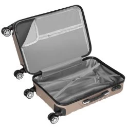 Zelsius Koffer Set 3 Stück, Champagner, ABS Hartschalenkoffer Mit Zahlenschloss Und Innen Trennwand -Camping Store LUG1 Set3C Bild8 2000px 1280x1280