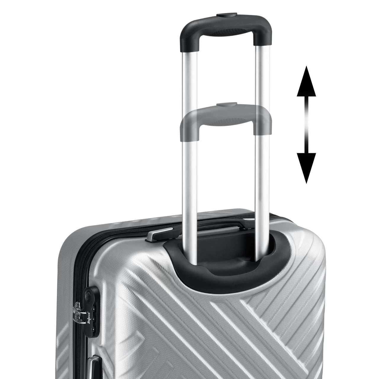 Zelsius Koffer Set 3 Stück, Grau, ABS Hartschalenkoffer Mit Zahlenschloss Und Innen Trennwand 6 Zelsius Koffer Set 3 Stück, Grau, ABS Hartschalenkoffer Mit Zahlenschloss Und Innen Trennwand – Bild 4