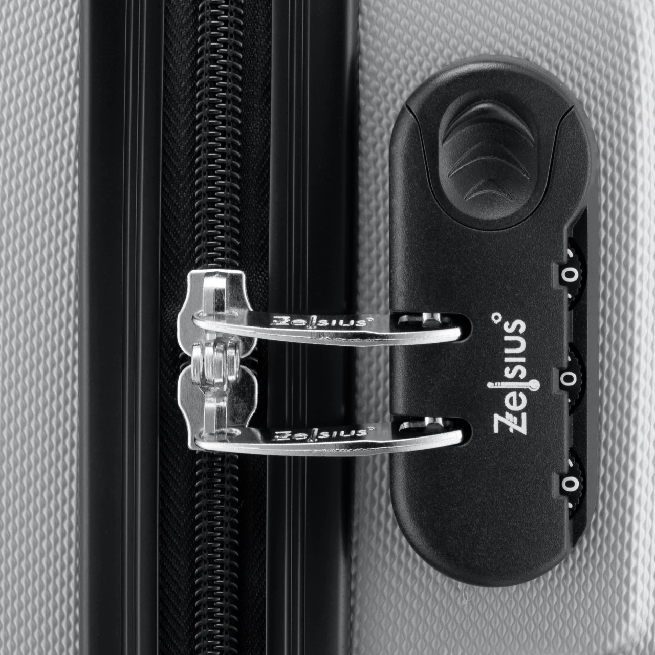 Zelsius Koffer Set 3 Stück, Grau, ABS Hartschalenkoffer Mit Zahlenschloss Und Innen Trennwand 9 Zelsius Koffer Set 3 Stück, Grau, ABS Hartschalenkoffer Mit Zahlenschloss Und Innen Trennwand – Bild 7