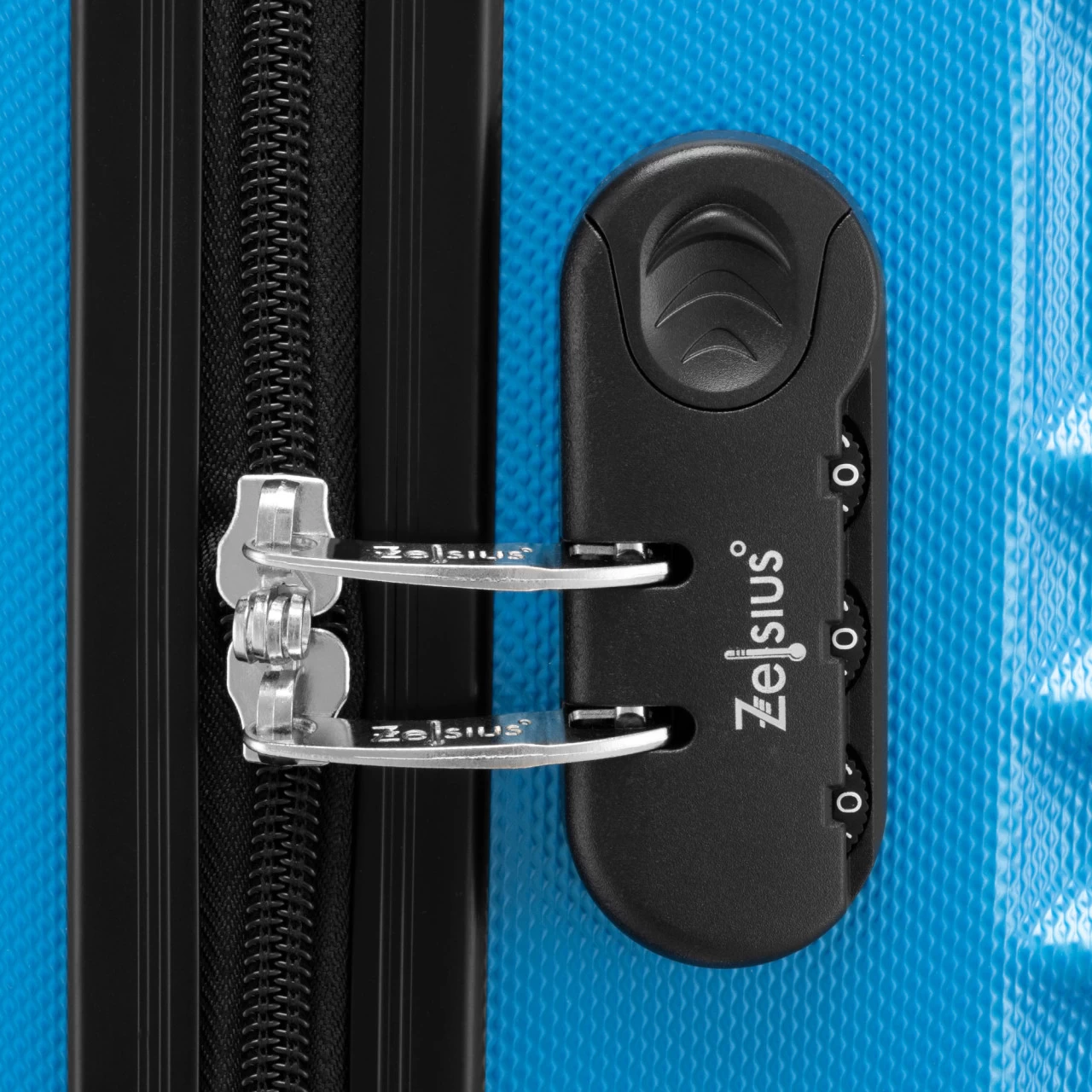 Zelsius Koffer Set 4 Stück, Blau, ABS Hartschalenkoffer Mit Zahlenschloss Und Innen Trennwand 10 Zelsius Koffer Set 4 Stück, Blau, ABS Hartschalenkoffer Mit Zahlenschloss Und Innen Trennwand – Bild 8