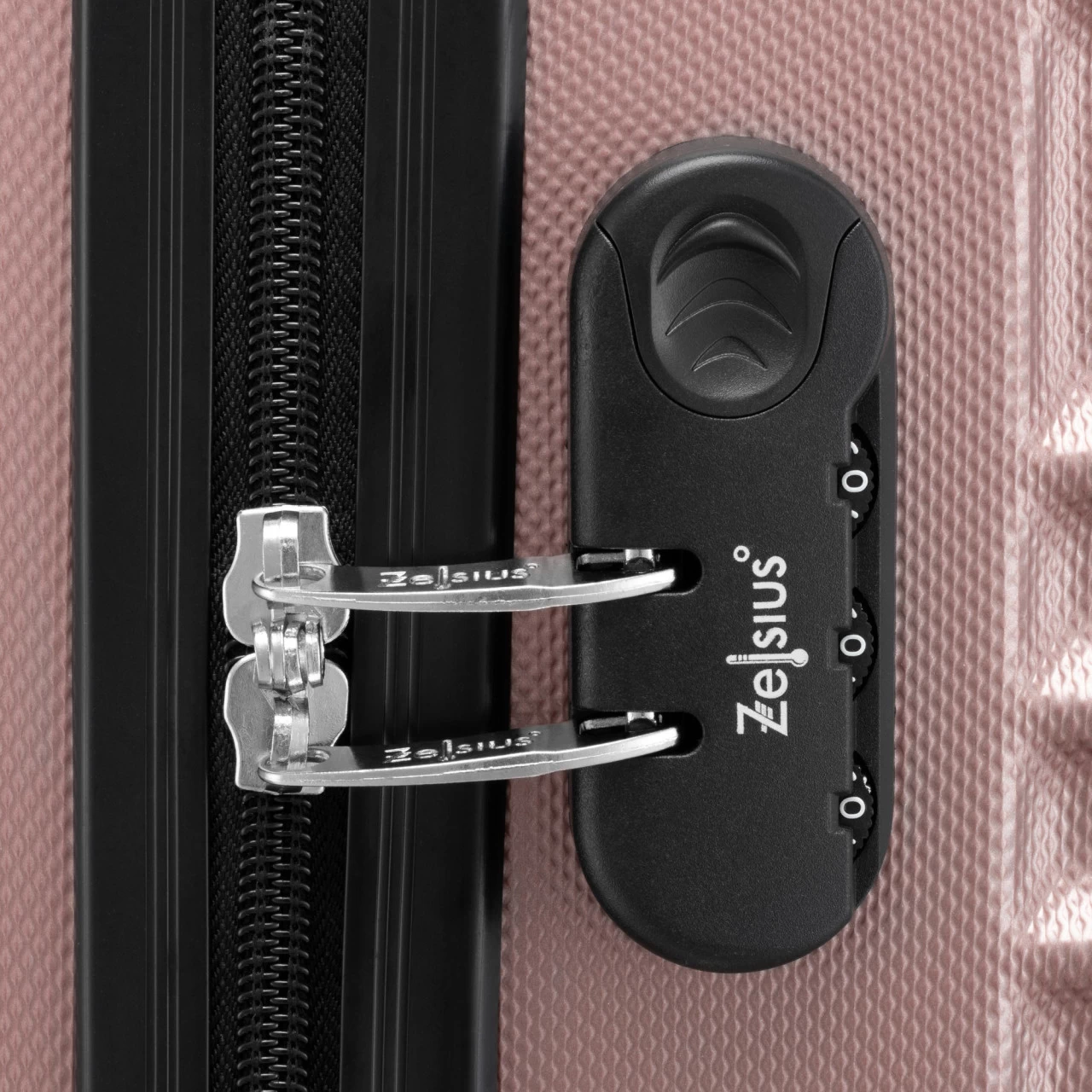 Zelsius Koffer Set 4 Stück, Rosé, ABS Hartschalenkoffer Mit Zahlenschloss Und Innen Trennwand 10 Zelsius Koffer Set 4 Stück, Rosé, ABS Hartschalenkoffer Mit Zahlenschloss Und Innen Trennwand – Bild 8