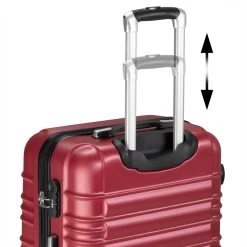 Zelsius Koffer Set 4 Stück, Rot, ABS Hartschalenkoffer Mit Zahlenschloss Und Innen Trennwand -Camping Store LUG2 Set4R Bild10 2000px 1280x1280