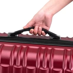 Zelsius Koffer Set 4 Stück, Rot, ABS Hartschalenkoffer Mit Zahlenschloss Und Innen Trennwand -Camping Store LUG2 Set4R Bild6 2000px 1280x1280