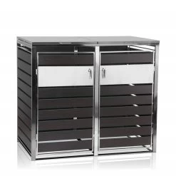 Zelsius Mülltonnenbox 3er Mülltonnen | 120 - 240 Liter | Anthrazit, Edelstahl -Camping Store MBOX7D muelltonnenbox Bild1 2000px 1280x1280 2