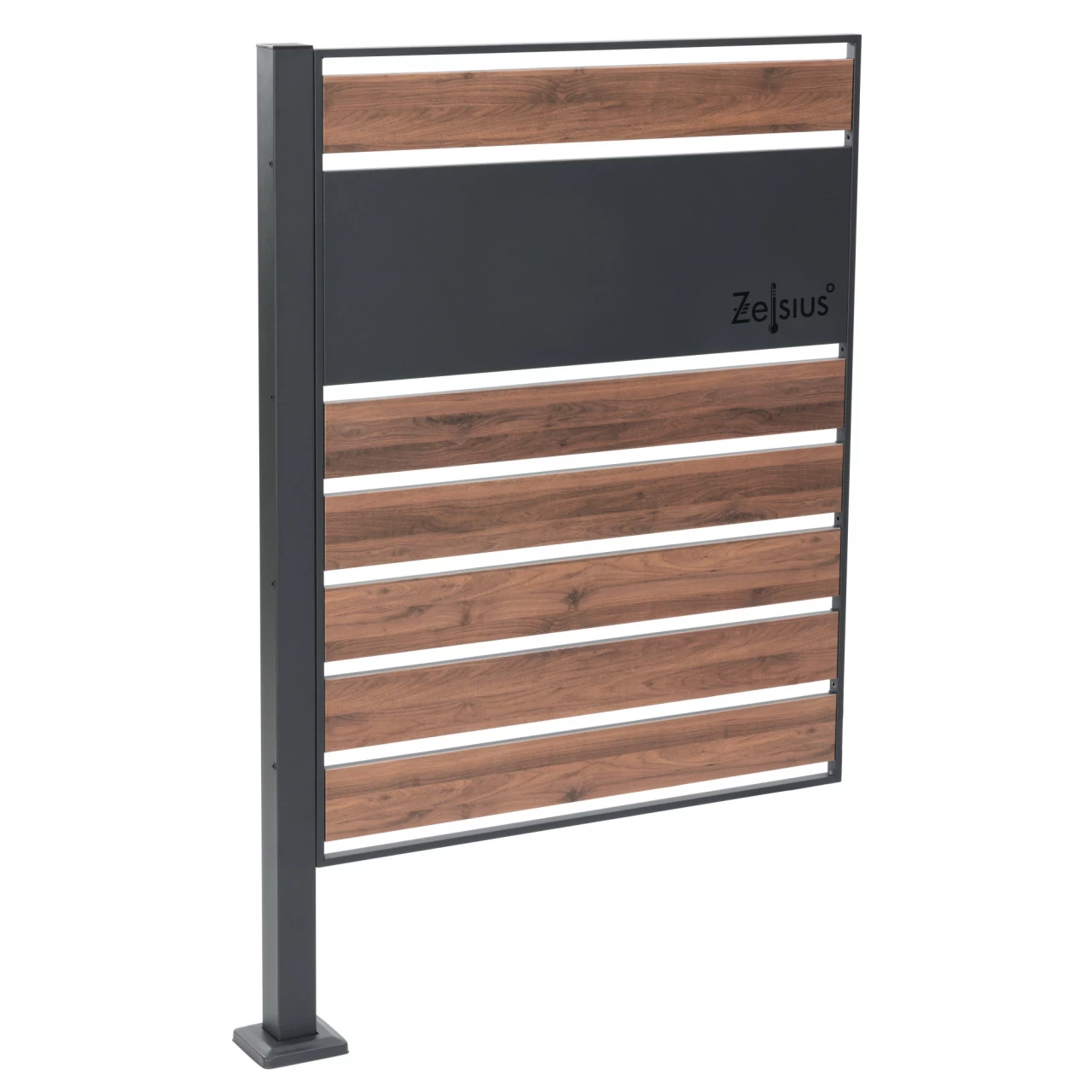 Zelsius Mülltonnenverkleidung, Anthrazit RAL7016, Sichtschutz, Dunkelbraune Holzoptik, Basiselement 7 Zelsius Mülltonnenverkleidung, Anthrazit RAL7016, Sichtschutz, Dunkelbraune Holzoptik, Basiselement – Bild 5