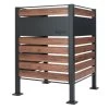 Zelsius Mülltonnenverkleidung Für 1 Mülltonne, Anthrazit RAL7016, Sichtschutz, Holzoptik -Camping Store MZAUN1 Muelltonnenzaun Bild1 2000px 1280x1280 2
