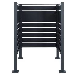 Zelsius Mülltonnenverkleidung Für 3 Mülltonnen, Anthrazit RAL7016, Sichtschutz, Holzoptik -Camping Store MZAUN1 Muelltonnenzaun Bild4 2000px 1280x1280 3