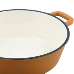 Mahlzeit Gusseisen Schmortopf | 4,4 Liter | Rund, Orange | Gusseisen Emailliert -Camping Store PAN1E emaillierter gusstopf orange bild7 neu 2000px 1280x1280