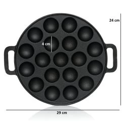 BBQ-Toro Gusseisen Poffertjes Pfanne | Förtchenpfanne Für 19 Förtchen | Ø 24 Cm -Camping Store PAN21 poffertjes pfanne masse 2000px 1280x1280