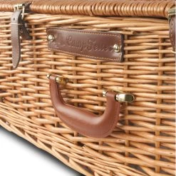 CampFeuer Picknickkorb 4 Personen Mit Kühlfach Und Geschirr-Set, 29-teilig, Weidenkorb, Weidenkoffer -Camping Store PINIKO3 Picknickkorb Bild4 2000px 1280x1280