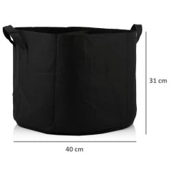 Zelsius Pflanzsack | 38 Liter - Schwarz | 5 Stück | Atmungsaktive Pflanztasche -Camping Store SACK38 pflanzsack bild3 2000px 1280x1280
