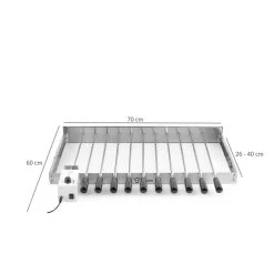 BBQ-Toro Edelstahl Grillaufsatz | 11 Spieße 70 X 26-40 Cm, Motor Links -Camping Store SD1 spiessdreher bild5 neu 2000px 1280x1280