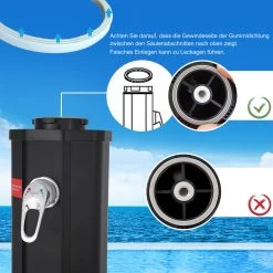 Zelsius Solardusche Taree | 60 Liter, Schwarz | Mit Wasserhahn Und Fußdusche Bis Max. 60 °C -Camping Store SODU3B Solardusche Actionbild Bild2 1280x1280