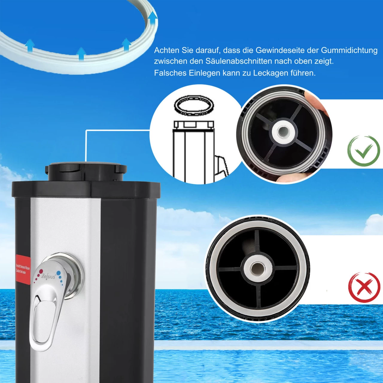 Zelsius Solardusche Taree | 60 Liter, Silber | Mit Wasserhahn Und Fußdusche Bis Max. 60 °C 5 Zelsius Solardusche Taree | 60 Liter, Silber | Mit Wasserhahn Und Fußdusche Bis Max. 60 °C – Bild 3