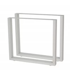 Zelsius Tischkufen 2er Set (B) 64 X (H) 40 Cm, Metall Tischbeine, Hellgrau
