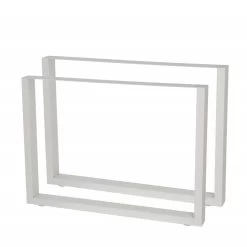 Zelsius Tischkufen 2er Set (B) 90 X (H) 72 Cm, Metall Tischbeine, Hellgrau