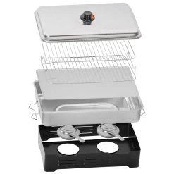 Mahlzeit Edelstahl Tischräucherofen, Räucherofen Regulierbarer Rauchabzug, Smoker Tischräucher-Set -Camping Store TRO1 Tischraeucherofen bild2 2000px 1280x1280
